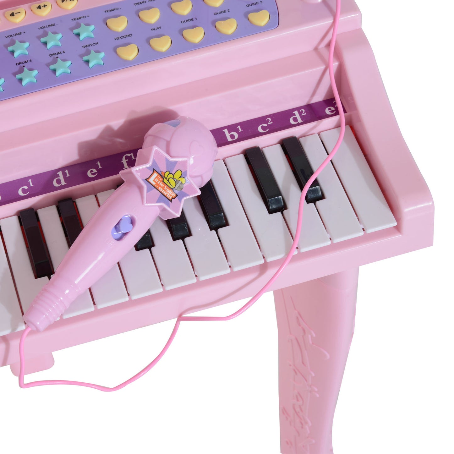 Nancy's Bomba Kinderpiano - Mini Piano - Speel Muziekinstrument - LED-Lampjes - Roze