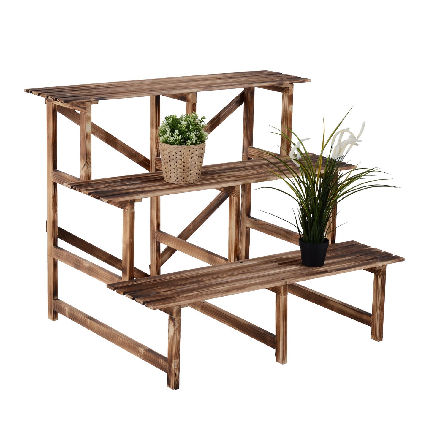 Nancy's Campa Pita Plant Stairs - Bruin - Firwood - 39,37 cm x 31,49 cm x 31,49 cm