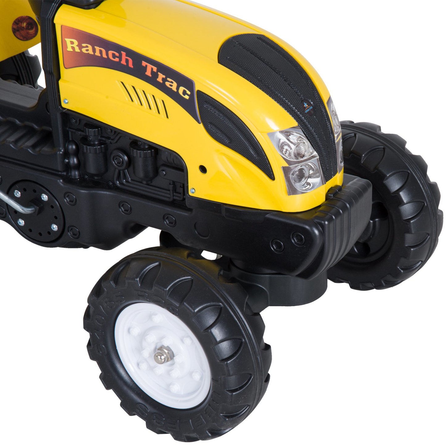 Nancy's Dawsons Traptractor met Aanhanger - Trapauto - Geel / Zwart