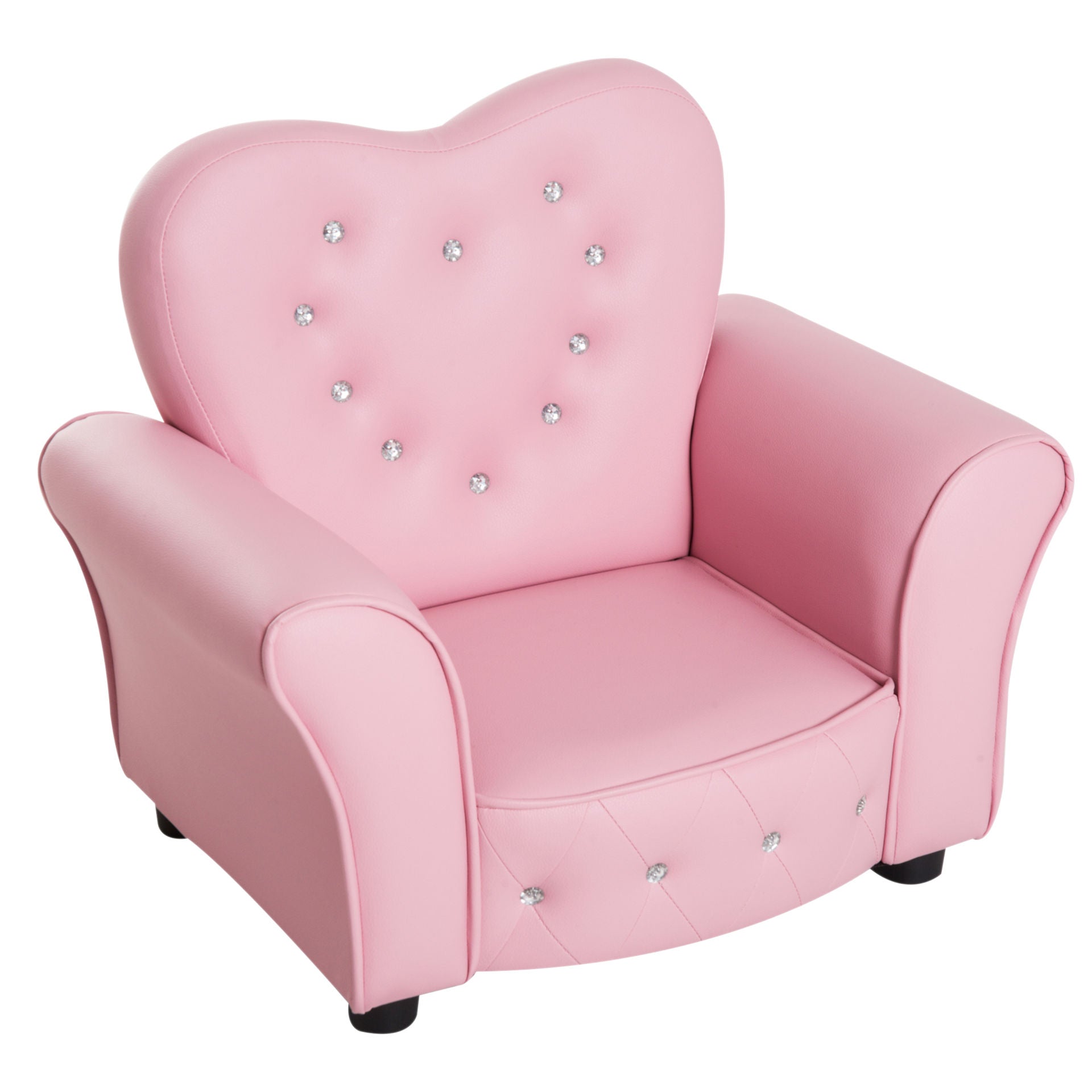 Nancy's Fresco Kinderbank - Kinderfauteuil - Kinderstoel - Hartvormig - Roze