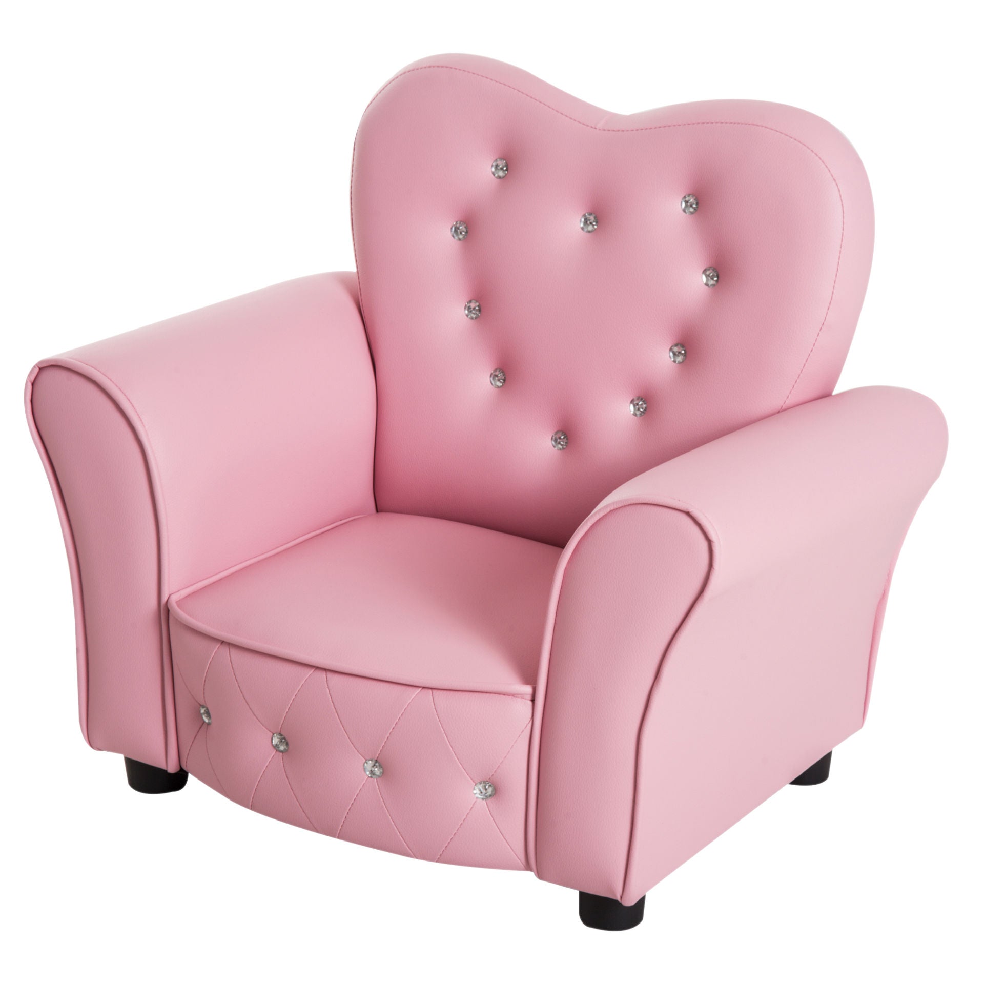 Nancy's Fresco Kinderbank - Kinderfauteuil - Kinderstoel - Hartvormig - Roze