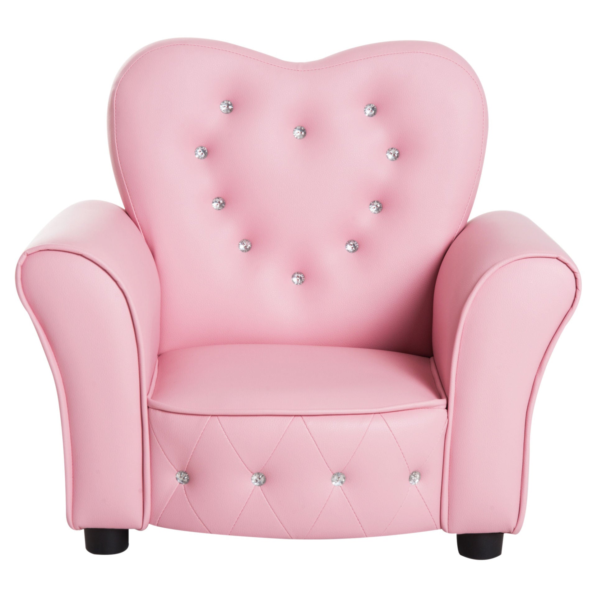 Nancy's Fresco Kinderbank - Kinderfauteuil - Kinderstoel - Hartvormig - Roze