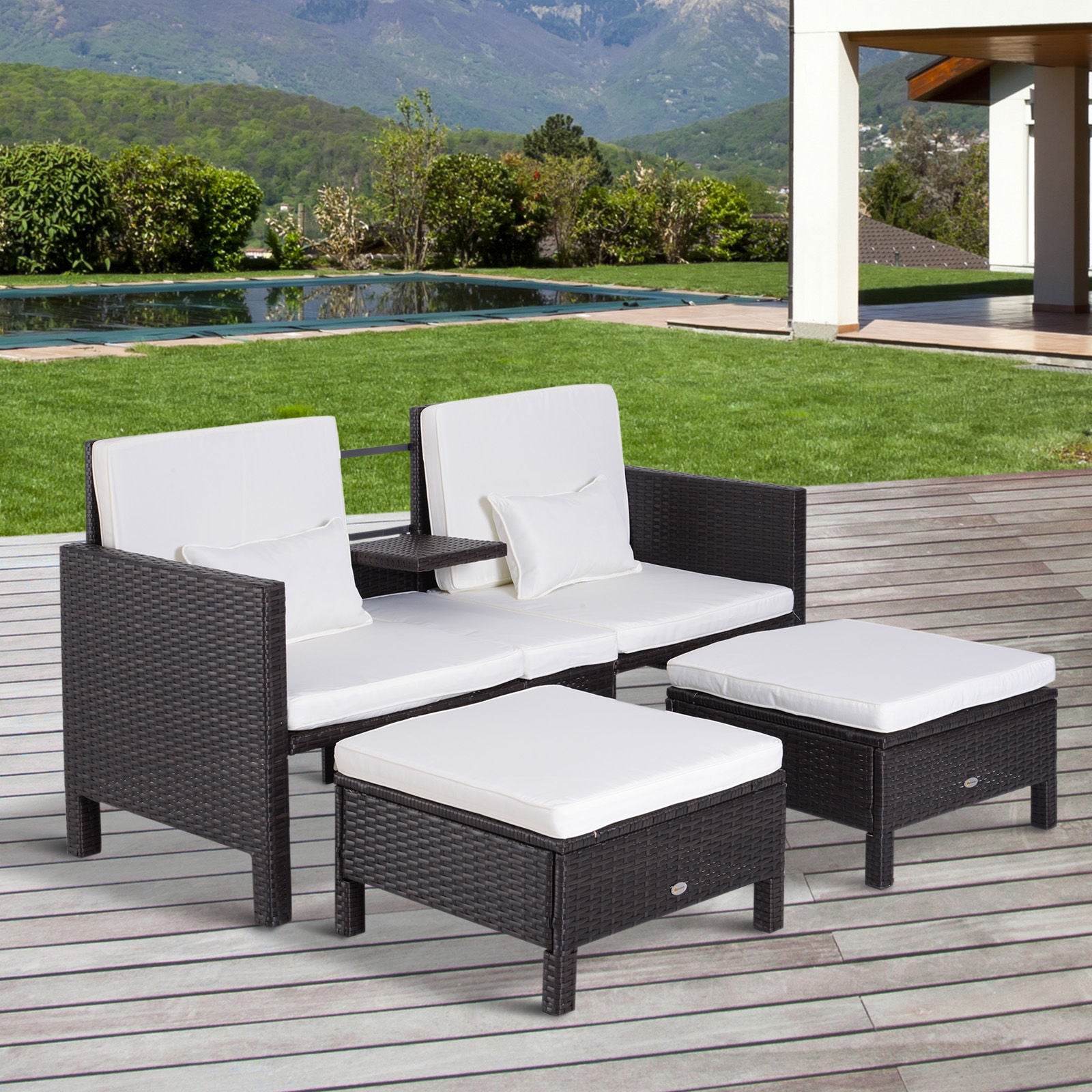 Nancy's Hutson Cay 3-delige Loungeset - Tuinset - Loungemeubel - Rotan