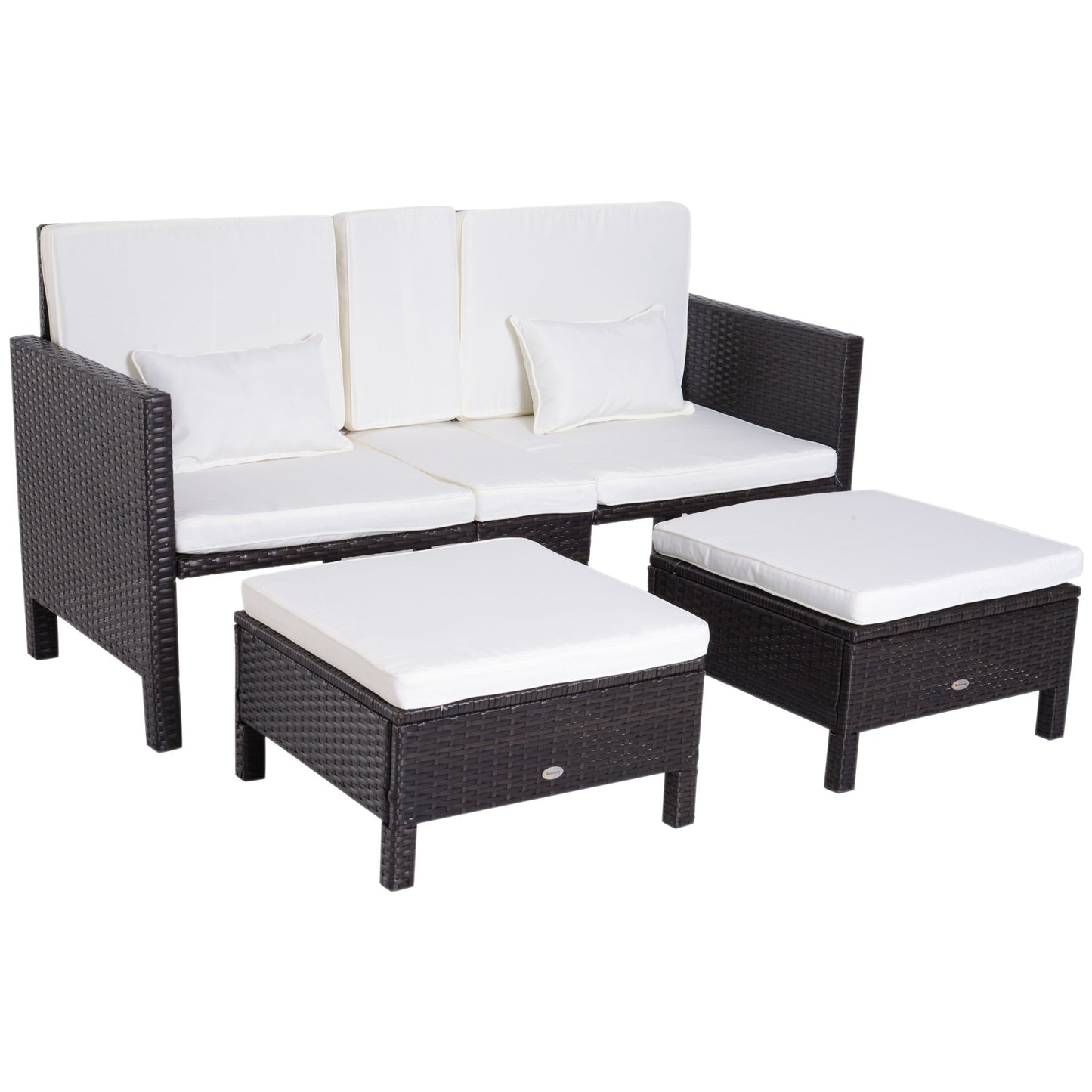 Nancy's Hutson Cay 3-delige Loungeset - Tuinset - Loungemeubel - Rotan