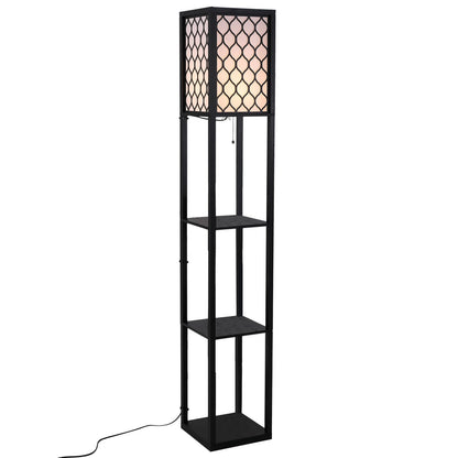 Nancy's Monto Floor Lamp with E27 fitting for living room/bedroom Wood Black 26 x 26 x 160 cm