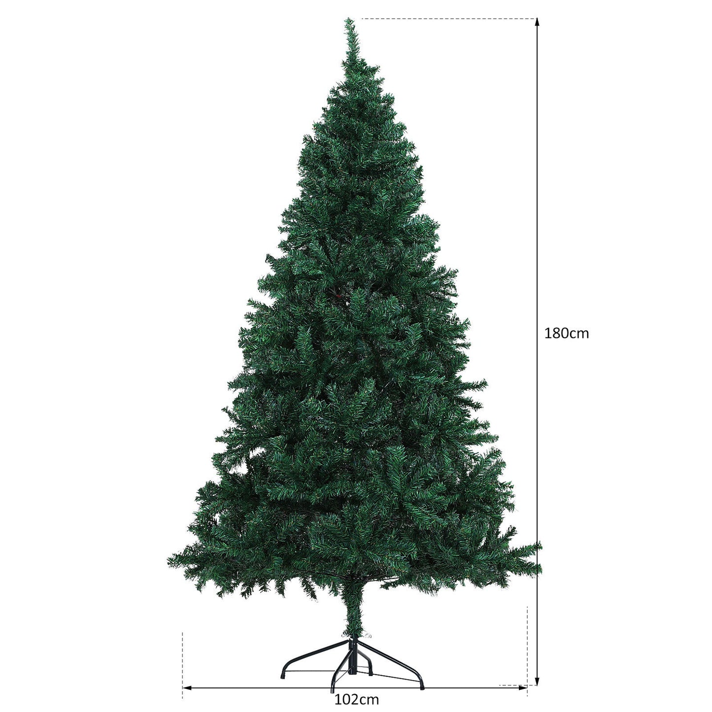 Nancy's Maya Kerstboom - Groen - Pvc, Metaal - ∅102 x H180 cm