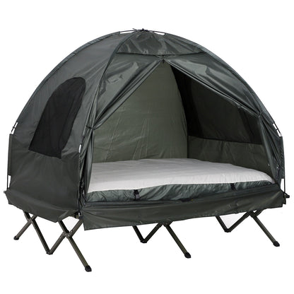 Nancy's Pacbitun Kampeertent - Camping tent - Met 2 Persoons Matras Groen - ± 195 x 145 x 180 cm