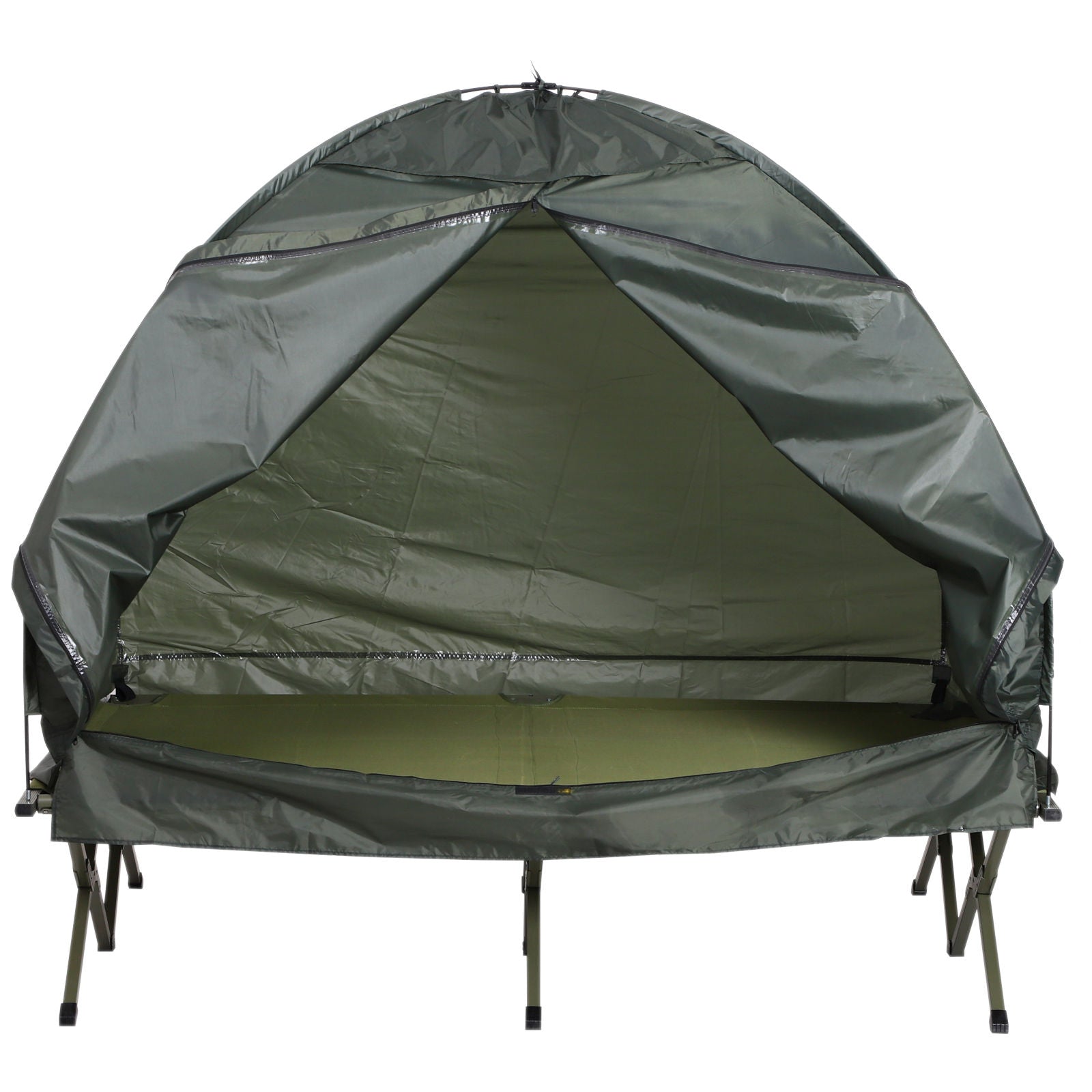 Nancy's Pacbitun Kampeertent - Camping tent - Met 2 Persoons Matras Groen - ± 195 x 145 x 180 cm