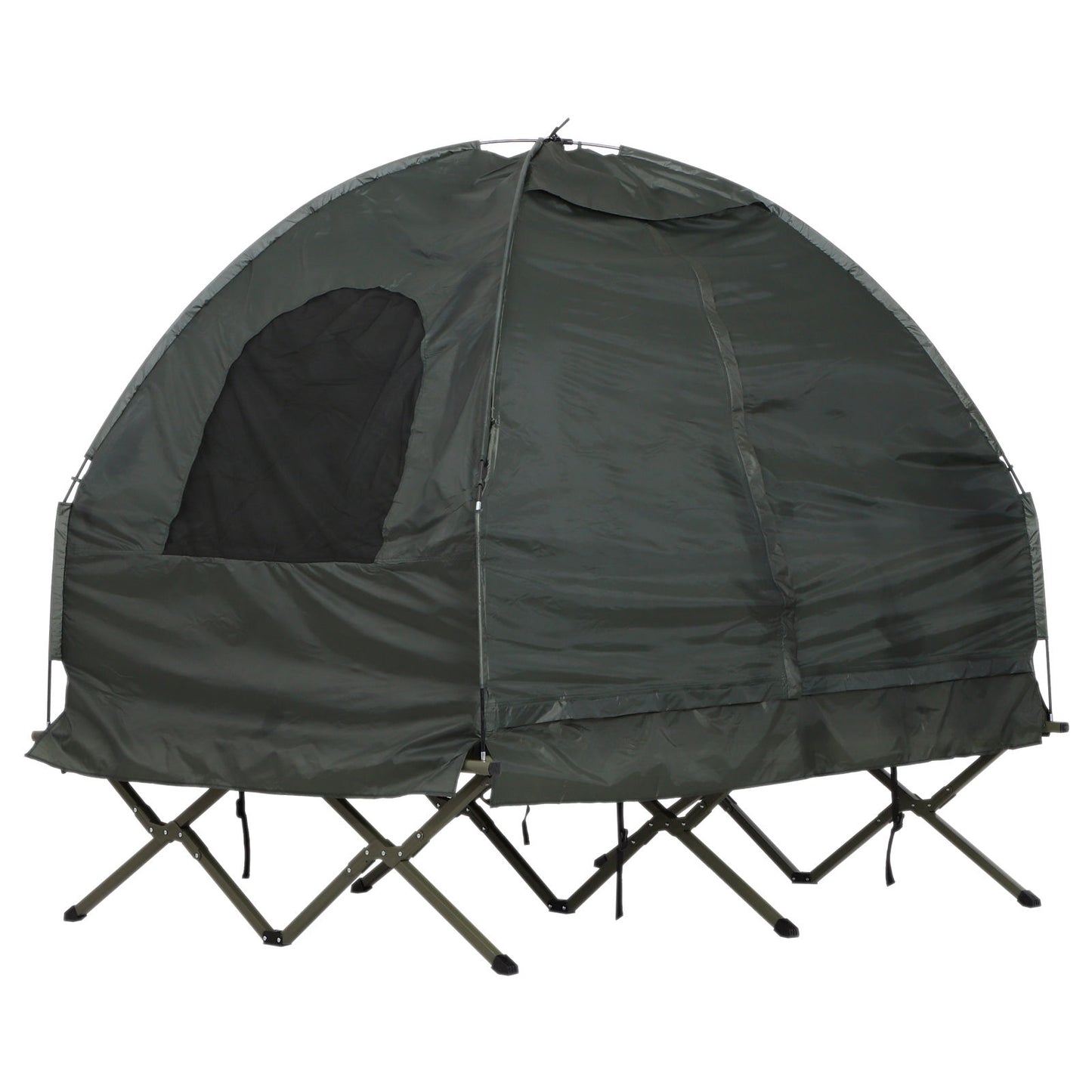 Nancy's Pacbitun Kampeertent - Camping tent - Met 2 Persoons Matras Groen - ± 195 x 145 x 180 cm