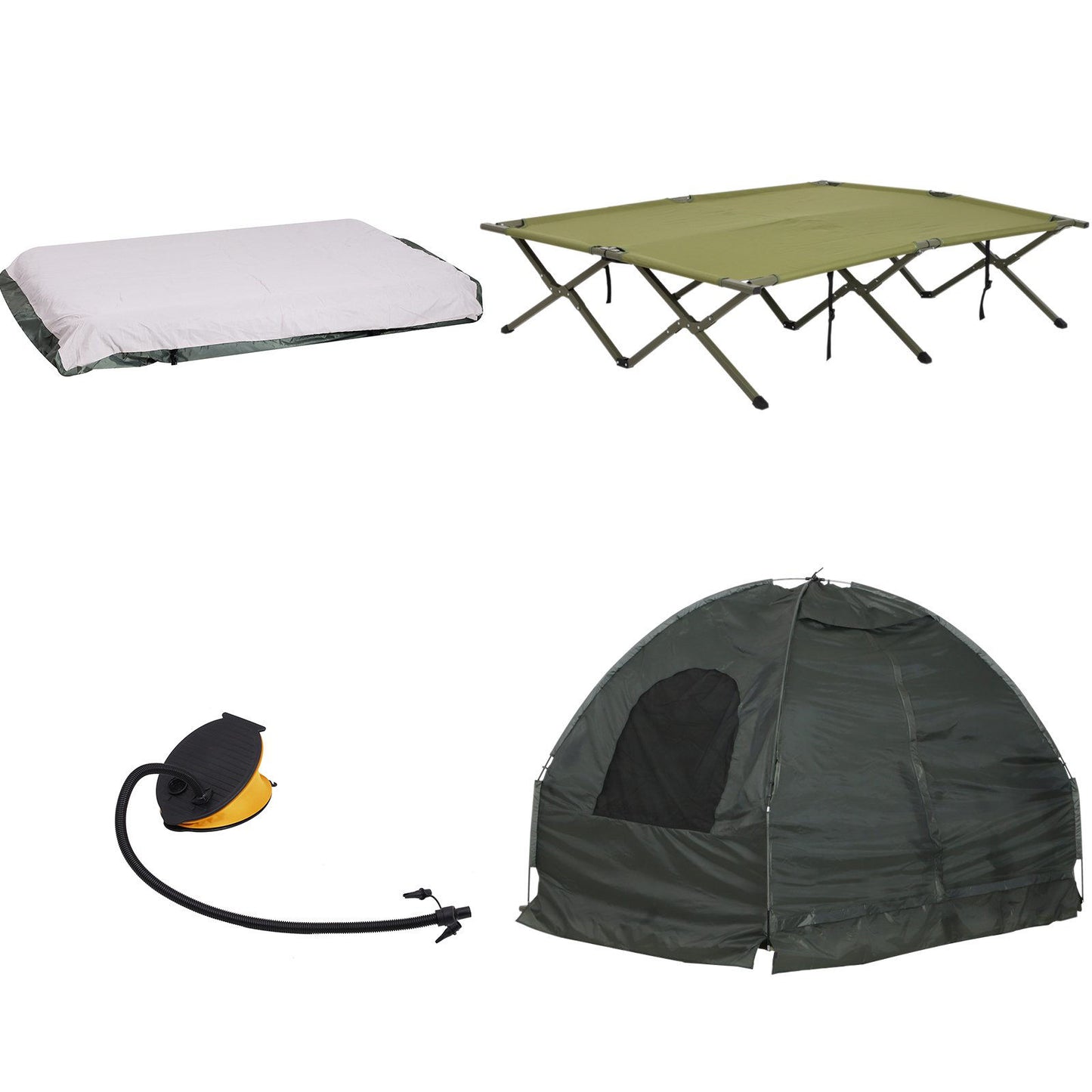 Nancy's Pacbitun Kampeertent - Camping tent - Met 2 Persoons Matras  Groen - ± 195 x 145 x 180 cm