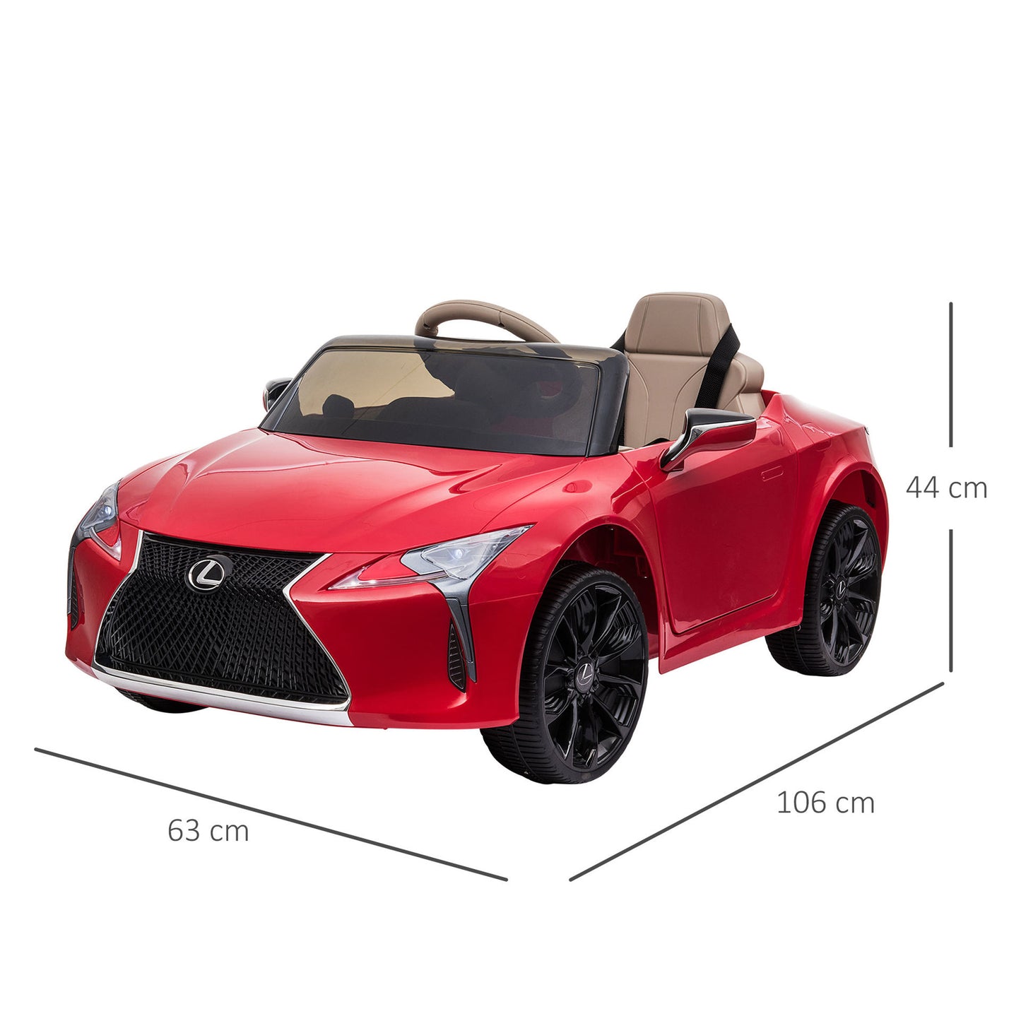 Nancy's Twin Cays Lexus Kinderauto - Elektrische Speelgoed Auto - MP3 - Muziek - Licht - Rood