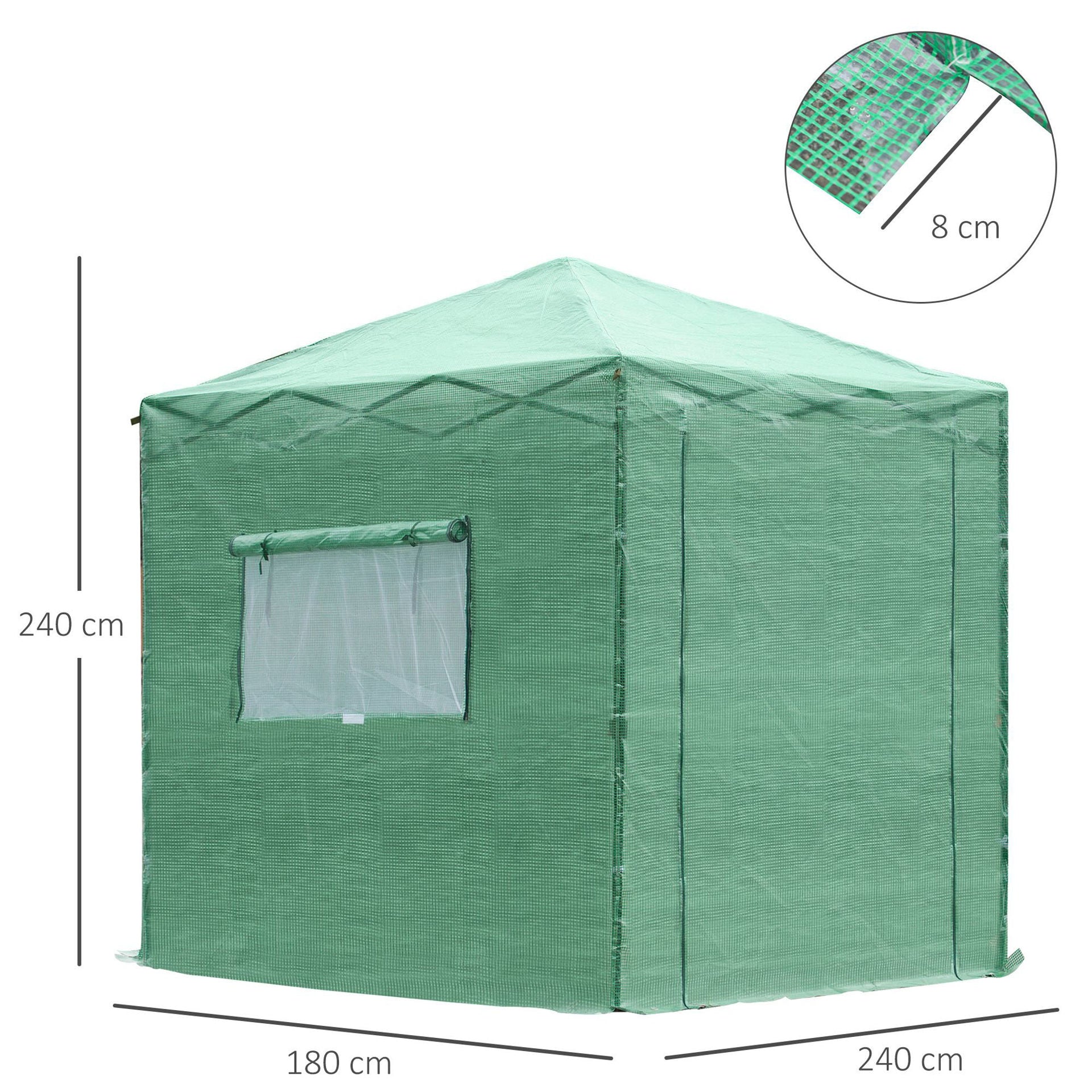 Nancy's Rum Point Greenhouse Film - Groen - Staal, Pp - 94,48 cm x 70,86 cm x 94,48 cm