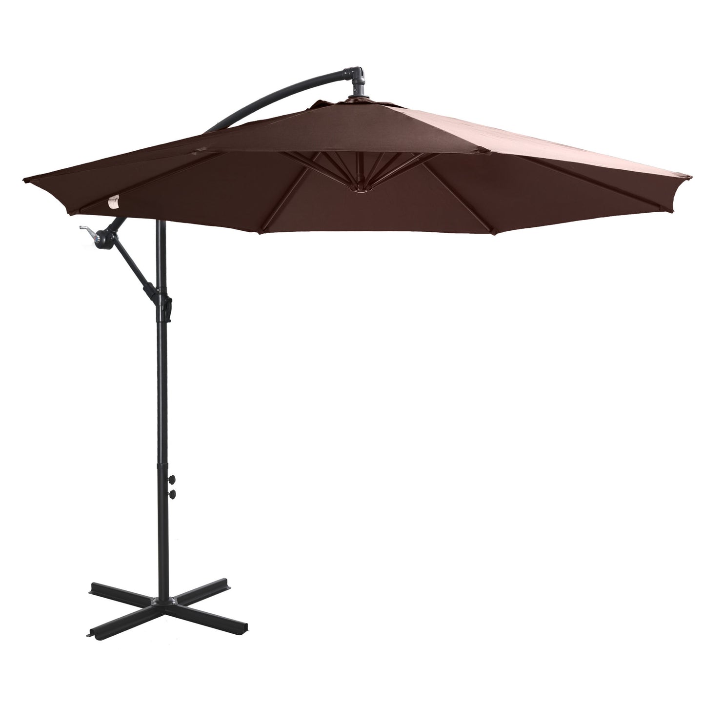 Nancy's Crown Land Sun Garden Cantilever Parasol - Koffie - Ø 300 cm