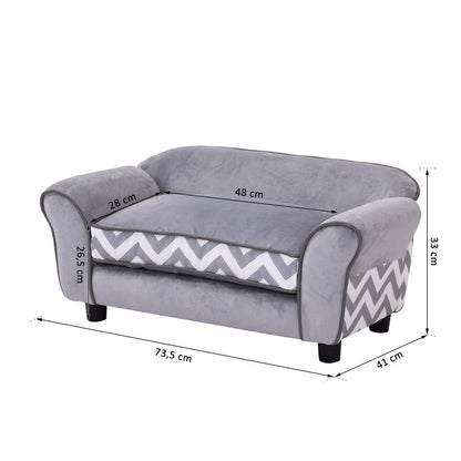 Nancy's Annis Lake Hondenmand - Hondenbed - Fluweel - Grijs ± 75 x 40 x 30 cm