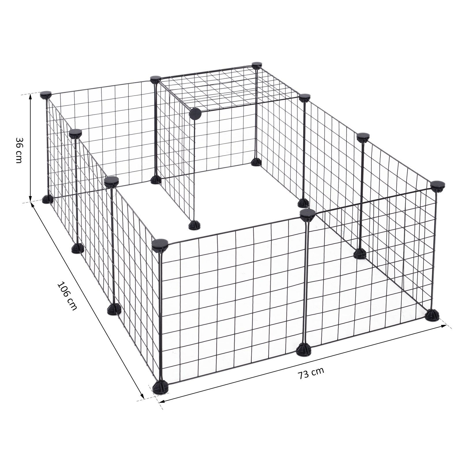 Nancy's Appleton Box Dierenkooi - Zwart - Metaal - 41,73 cm x 28,74 cm x 14,17 cm