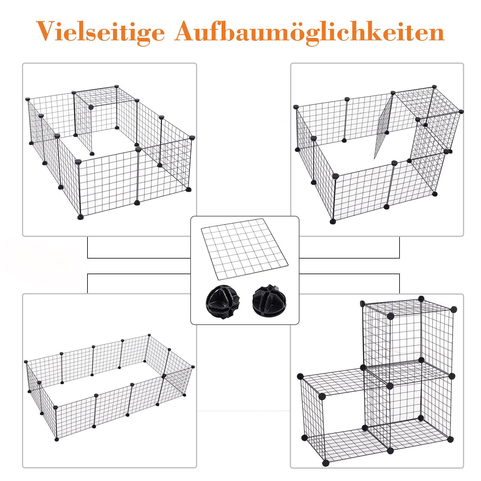 Nancy's Appleton Box Dierenkooi - Zwart - Metaal - 41,73 cm x 28,74 cm x 14,17 cm