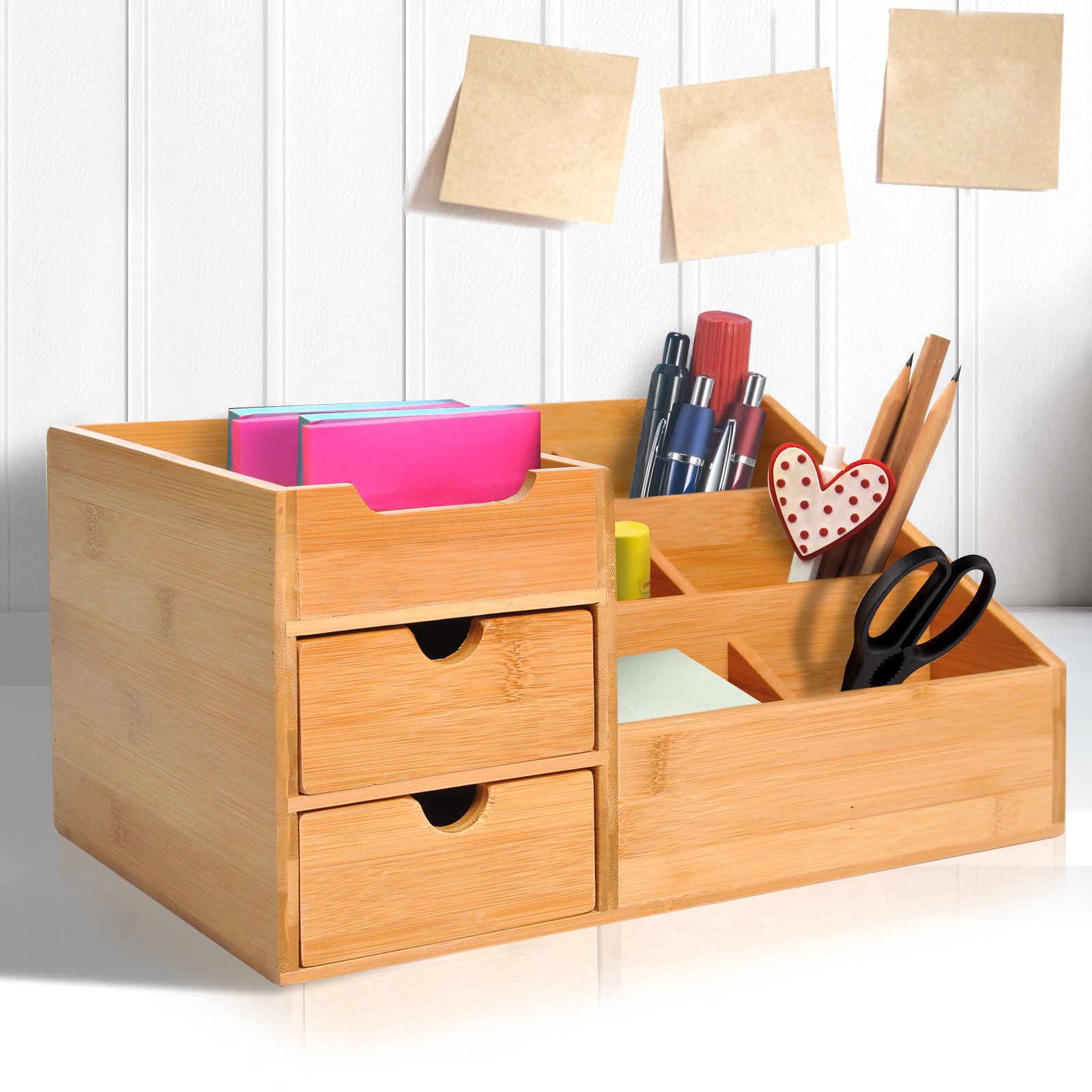 Nancy's Arch Gulch Bureau Organizer - Bureau Accessoires - Bamboe - ± 30 x 20 x 15 cm