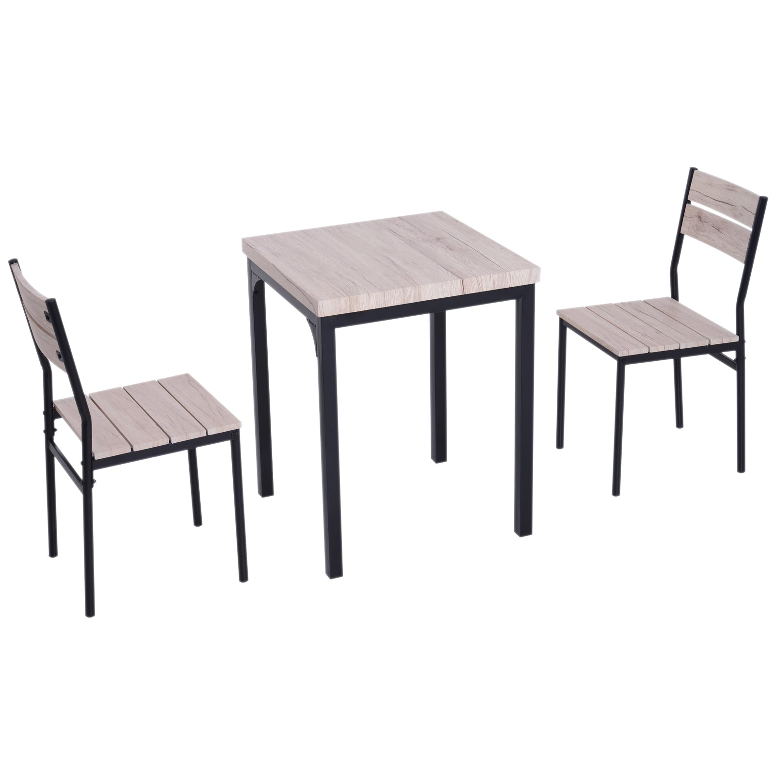 Nancy's Stillwater Dining Table Set - 3-Piece Table Set - Natural Wood Look - MDF