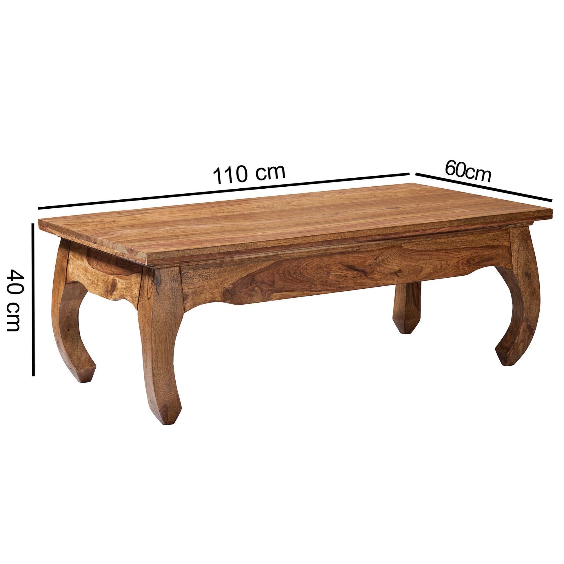 Nancy's Castine Salontafel - Koffietafel - Massief Sheesham Hout - 110 x 60 x 40 cm