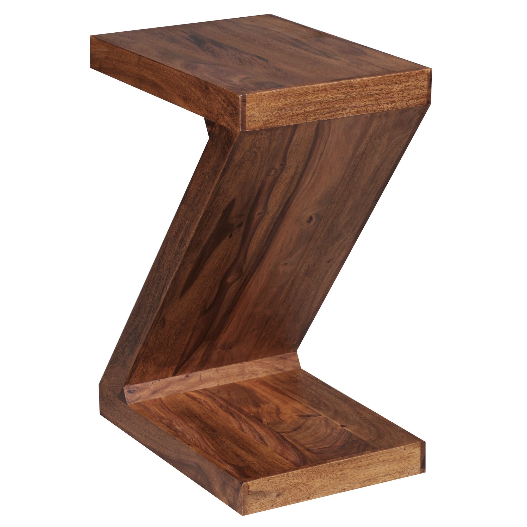 Nancy's Minden Side Table - Z-Shape Side Table - Side Table - Sheesham Wood - Brown