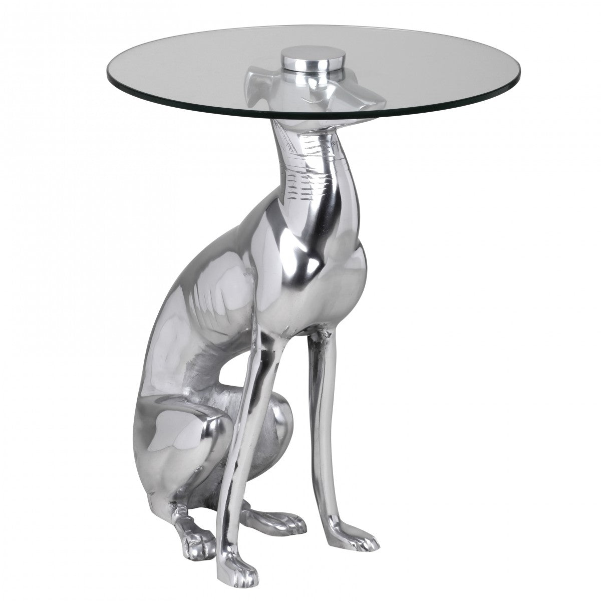 Nancy's Dog Side Table - Side tables - Decoration - Design - Sculpture - Aluminum - Silver