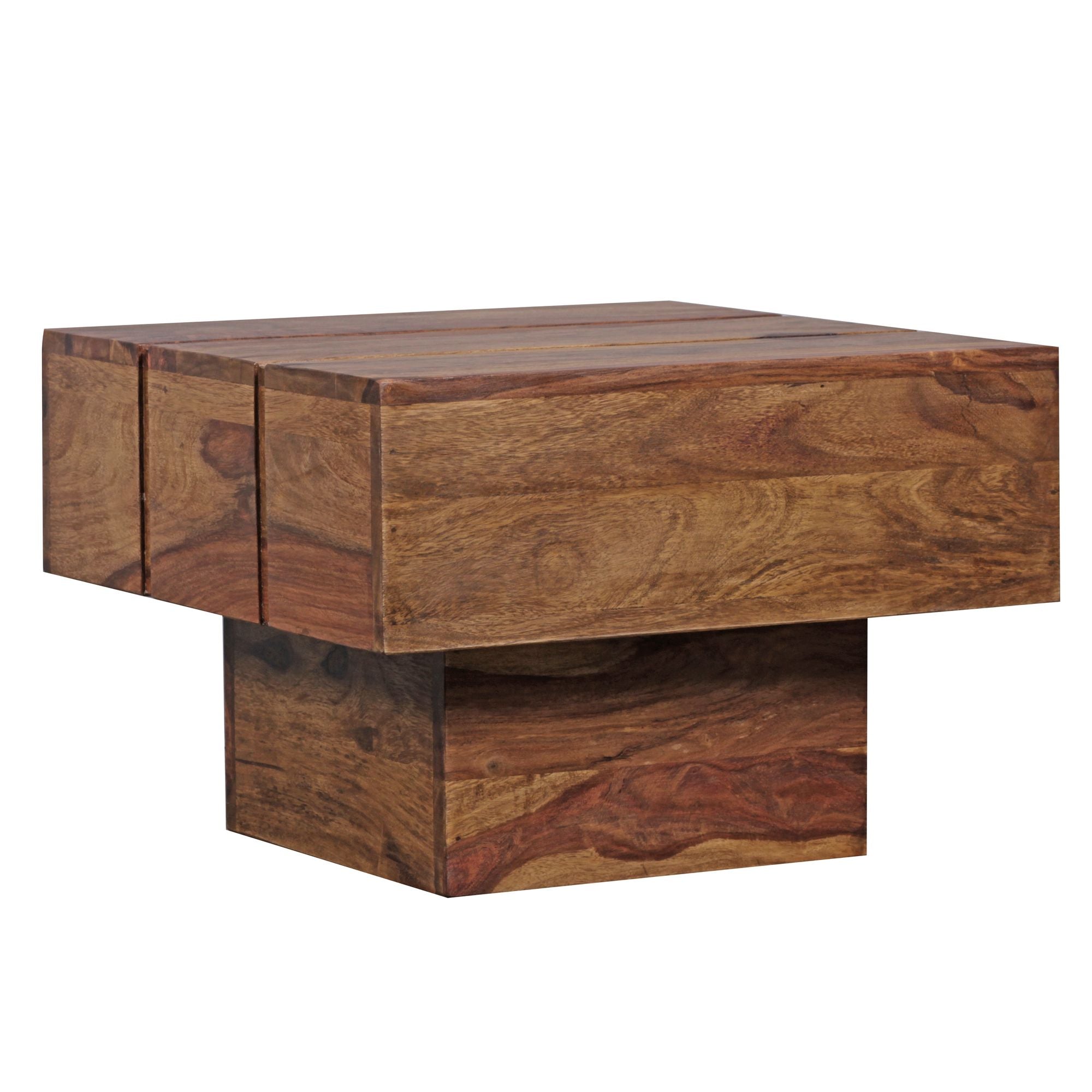 Table basse Rawlins de Nancy - Table basse en bois massif Sheesham - Table d'appoint - Carrée - ± 45 x 45 x 30 cm