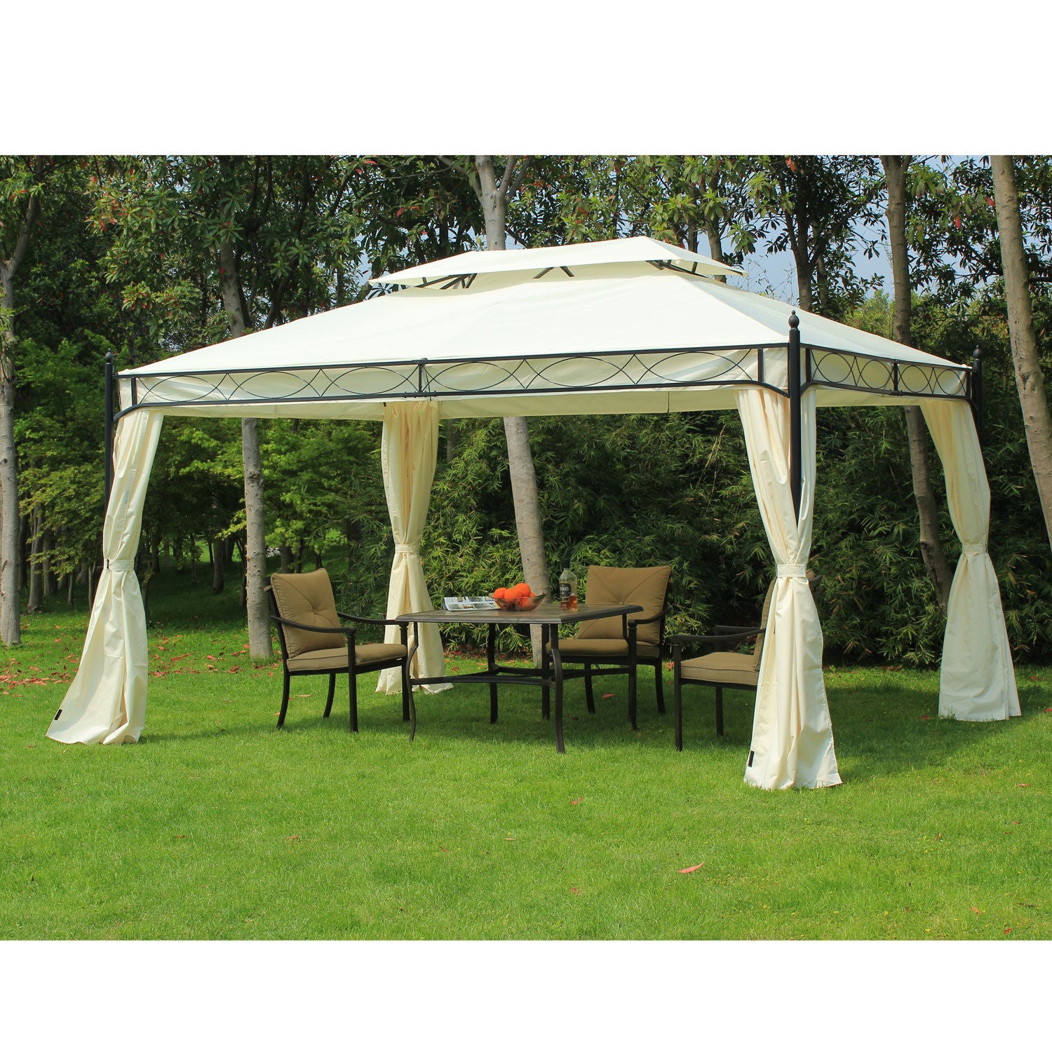 Nancy's Grand Haven Pavilion - Party tent - Luxury - Side walls - Water-repellent - Steel - Polyester - 300 x 400 cm