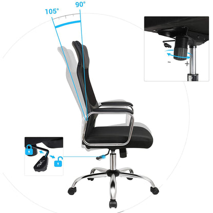 Nancy's Chelsea Office Chair - Swivel Chair - Executive Chair - Height Adjustable - Ergonomic - Black