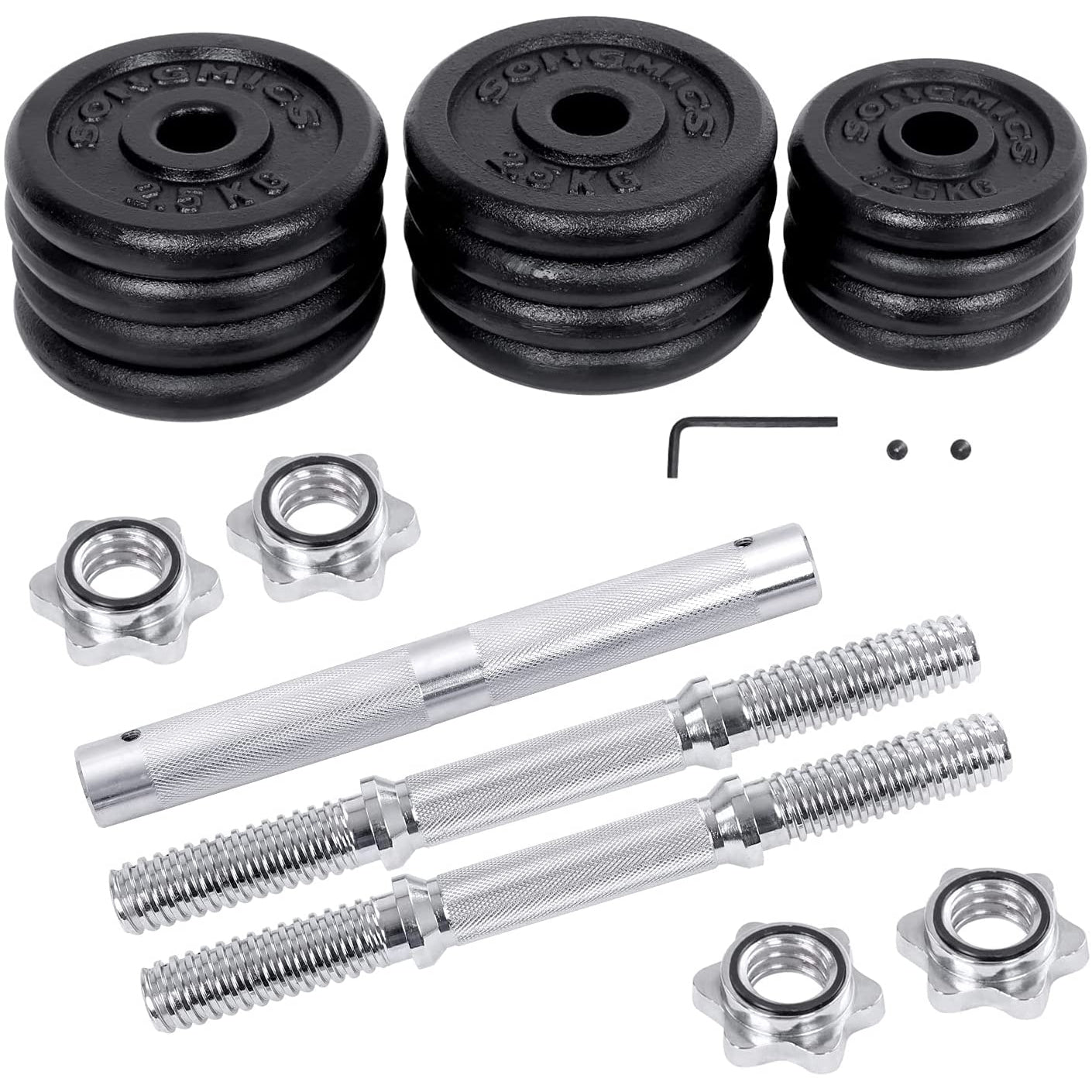 Nancy's Fulton Halterset - Dumbbell Set - Gewichten - Halterstang - Halterschijven - Verstelbaar - Zwart