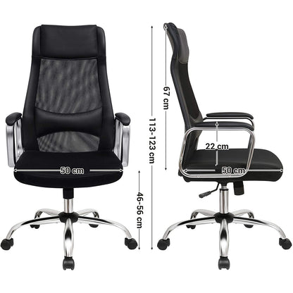 Nancy's Chelsea Office Chair - Swivel Chair - Executive Chair - Height Adjustable - Ergonomic - Black