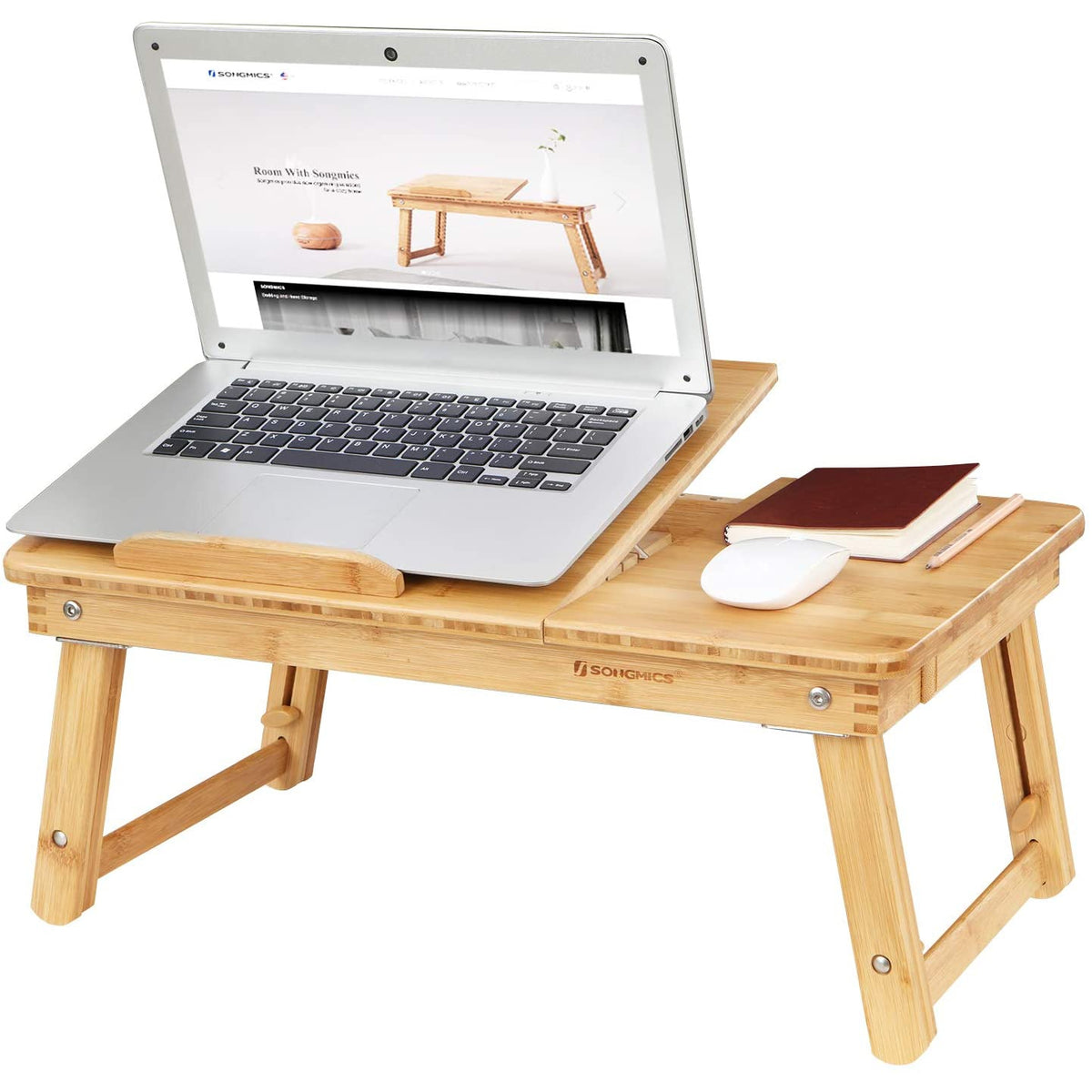 school Gering dealer Nancy's Laptoptafel Bamboe - In Hoogte Verstelbaar En Opvouwbaar