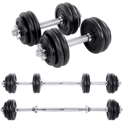 Nancy's Fulton Halterset - Dumbbell Set - Gewichten - Halterstang - Halterschijven - Verstelbaar - Zwart