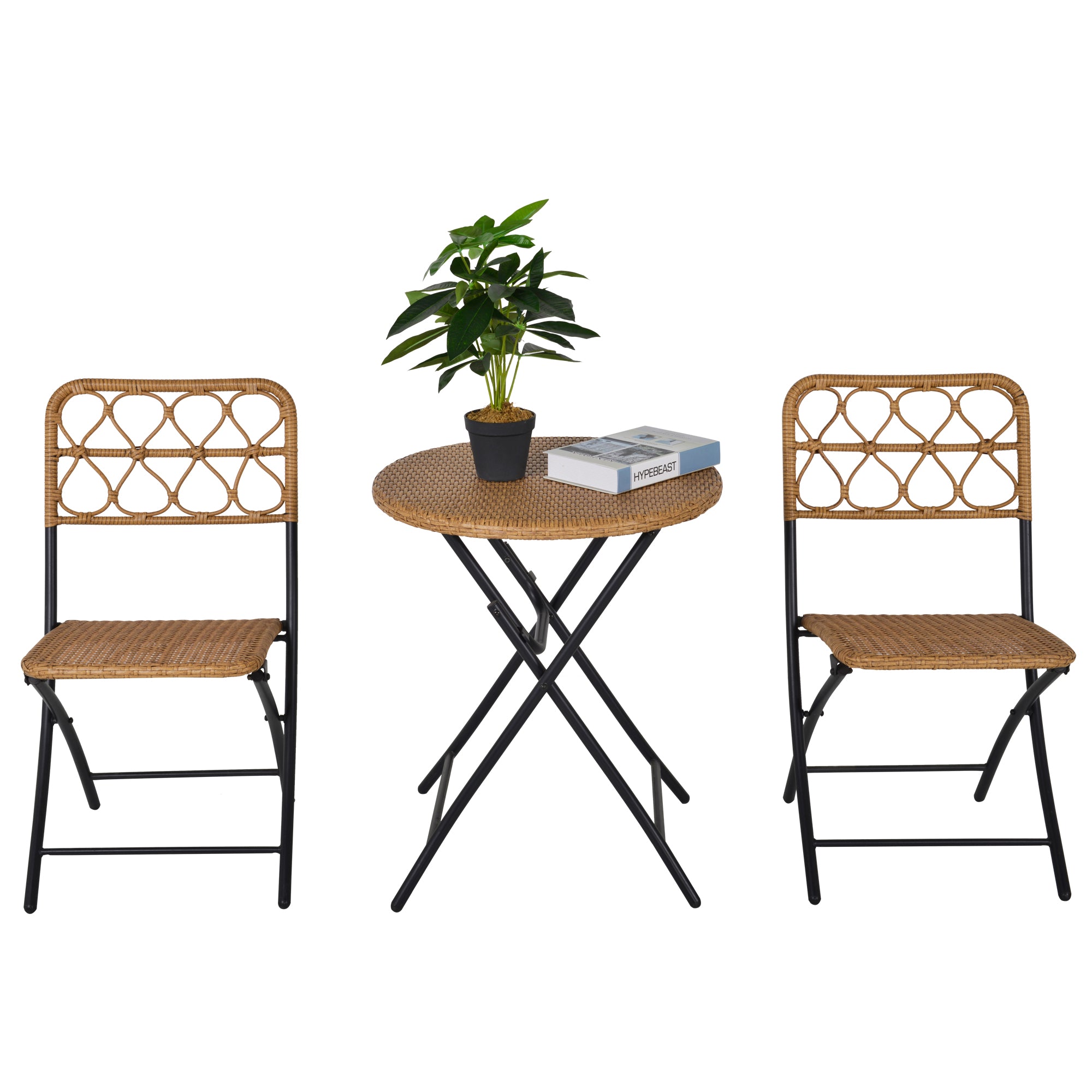 Nancy's Caldwell Bistro Set - Garden Set - Foldable - Rattan