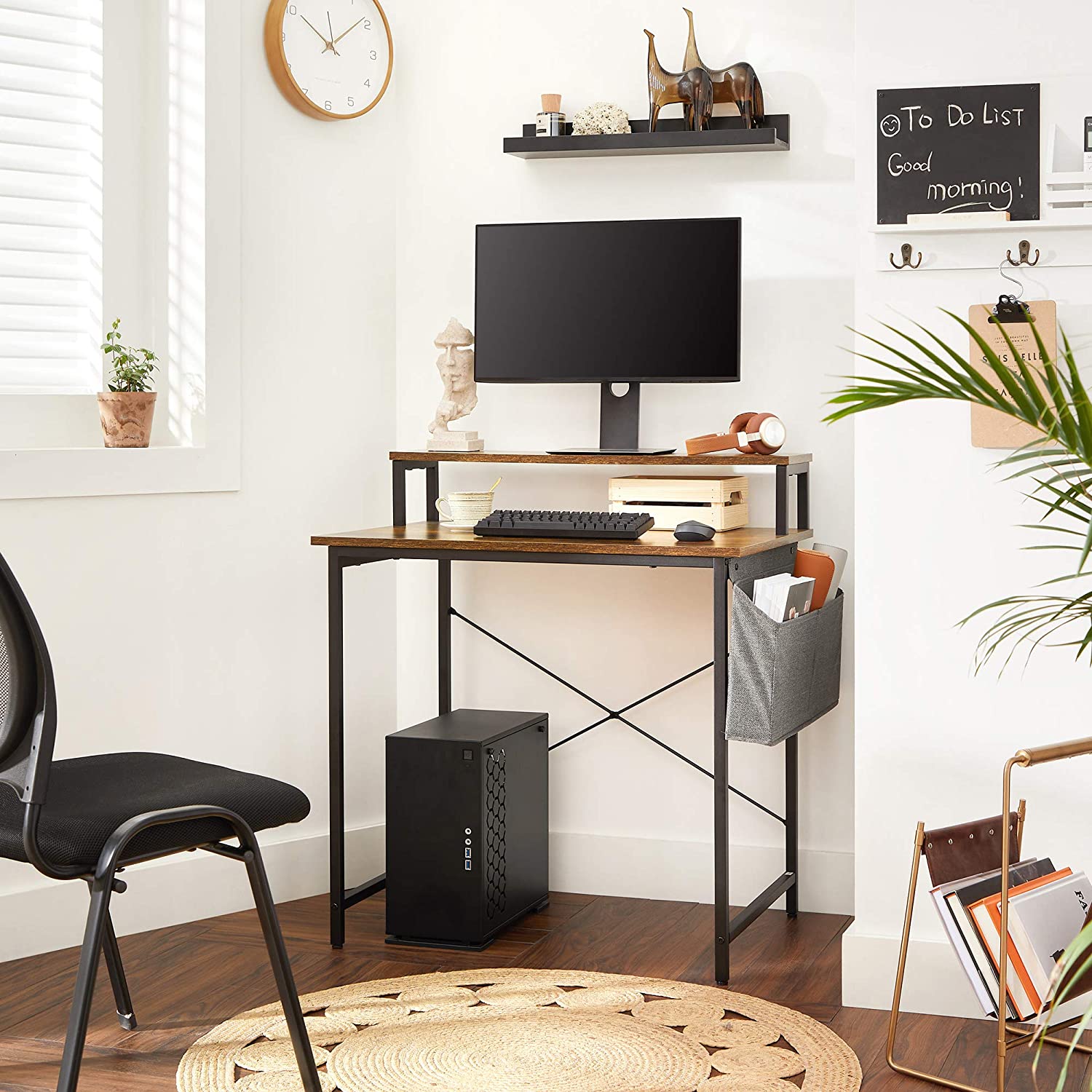 Nancy's Lewisville Desk - Computer Table - Laptop Table - Brown / Black - 80 x 55 x 90 cm