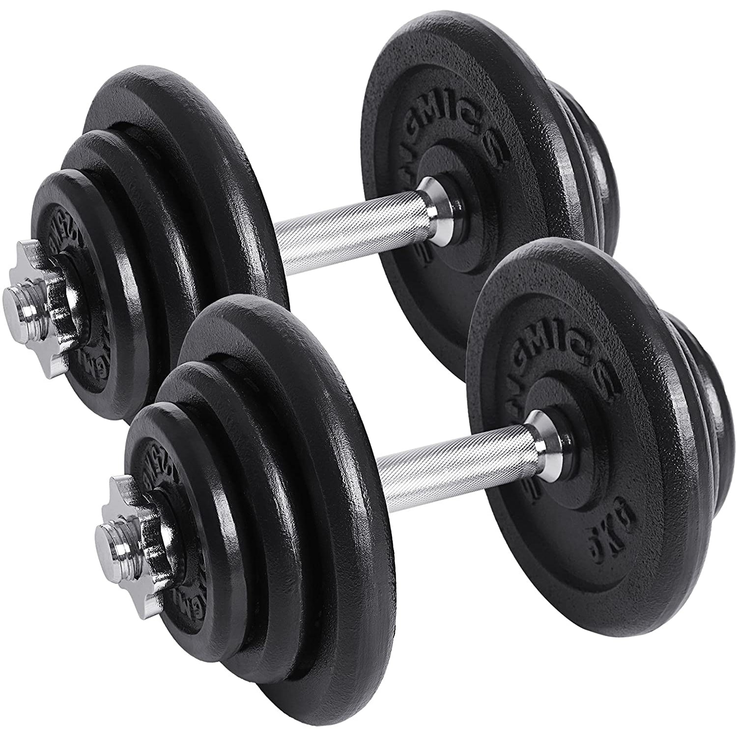 Nancy's Fultons Halterset - Gewichten - Dumbbell Set - Halterschijven - Zwart - 2 x 20 KG