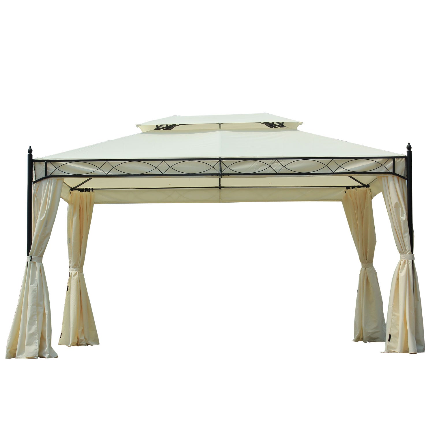 Nancy's Grand Haven Paviljoen - Partytent - Luxe - Zijwanden - Waterafstotend - Staal - Polyester - 300 x 400 cm