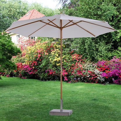 Nancy's Bourne Parasol - Hout - Waterafwerend - UV-Bestendig - Ø 300 cm