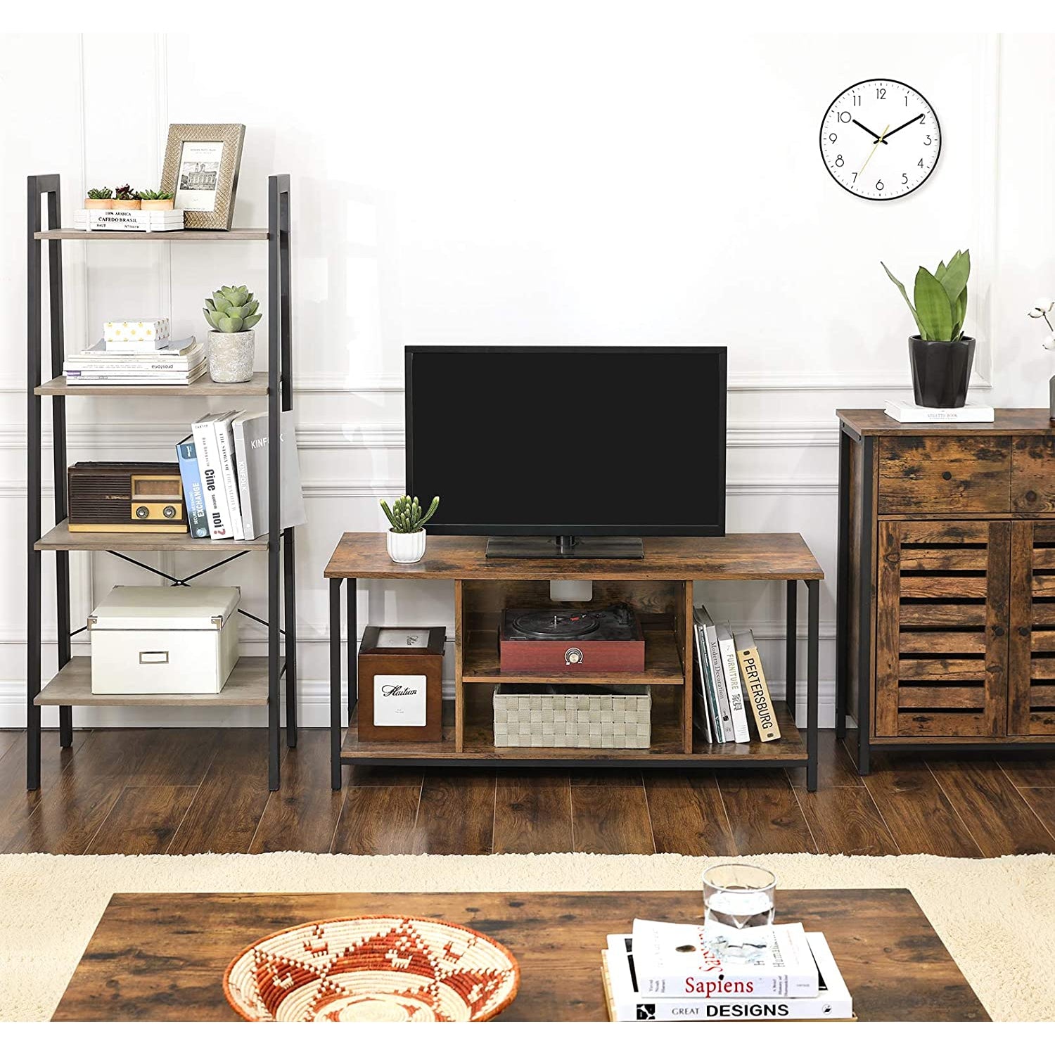 Nancy's Olympia TV Meubel - TV Kast - TV Lowboard - Vintage Bruin - 110 x 40 x 50 cm