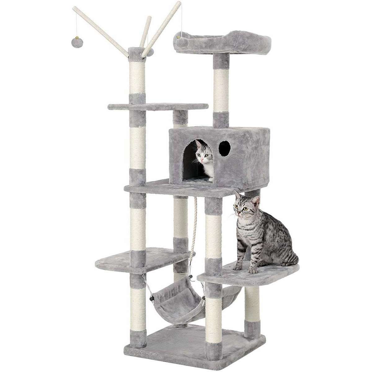 Nancy's Scratching Post for Cats Light Gray XL - Scratching Post 154 CM