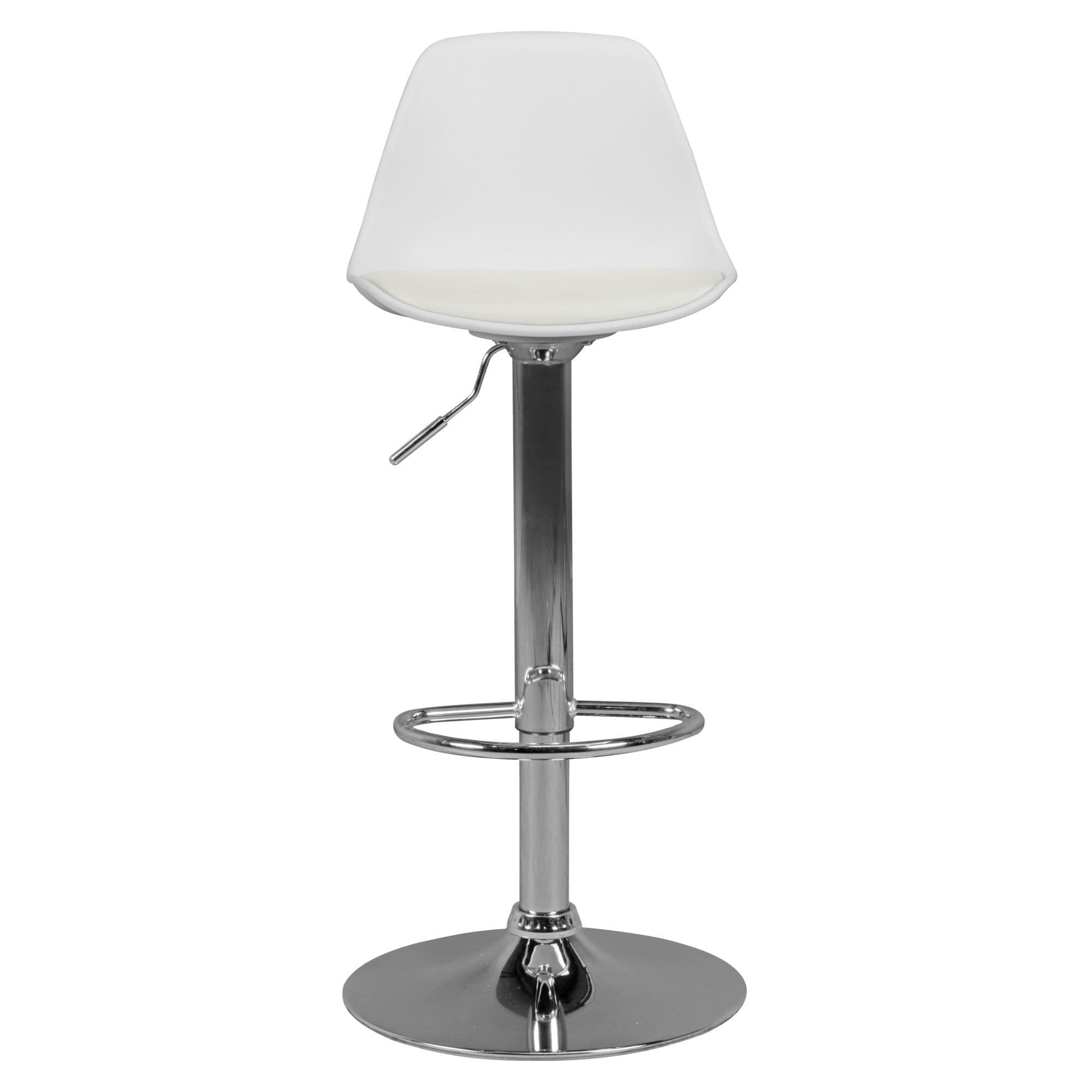 Tabouret de bar de luxe Nancy's Foothills blanc - Tabourets de bar - Tabouret de bar réglable 40 x 40 x 104 CM