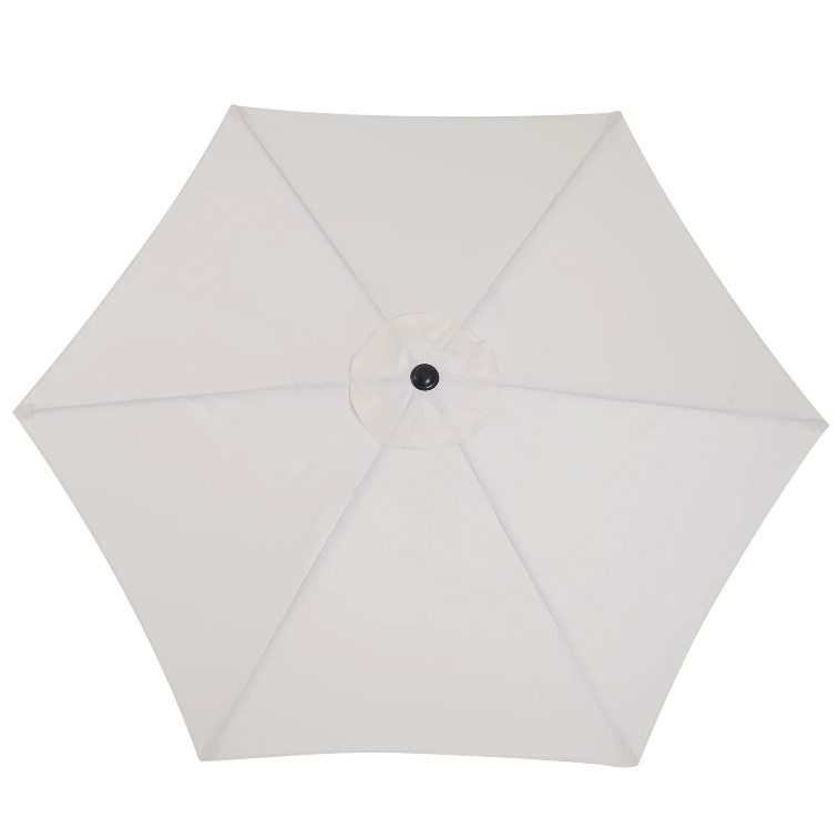 Nancy's Orcutt Parasol - Tuinparasol - Schaduw - Zonwering - Handslinger - Aluminium - Polyester - Groen/Wit/Rood - Zwart - 2.7 x 2.7 x 2.35 m