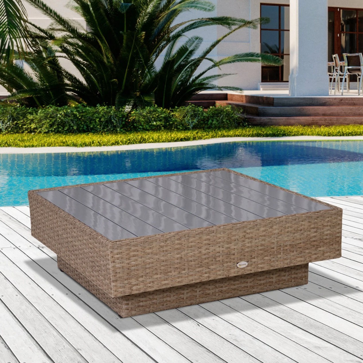 Nancy's Bixby Loungeset - Tuinset - Loungebank - 4-Delig - 5 Personen - Beige