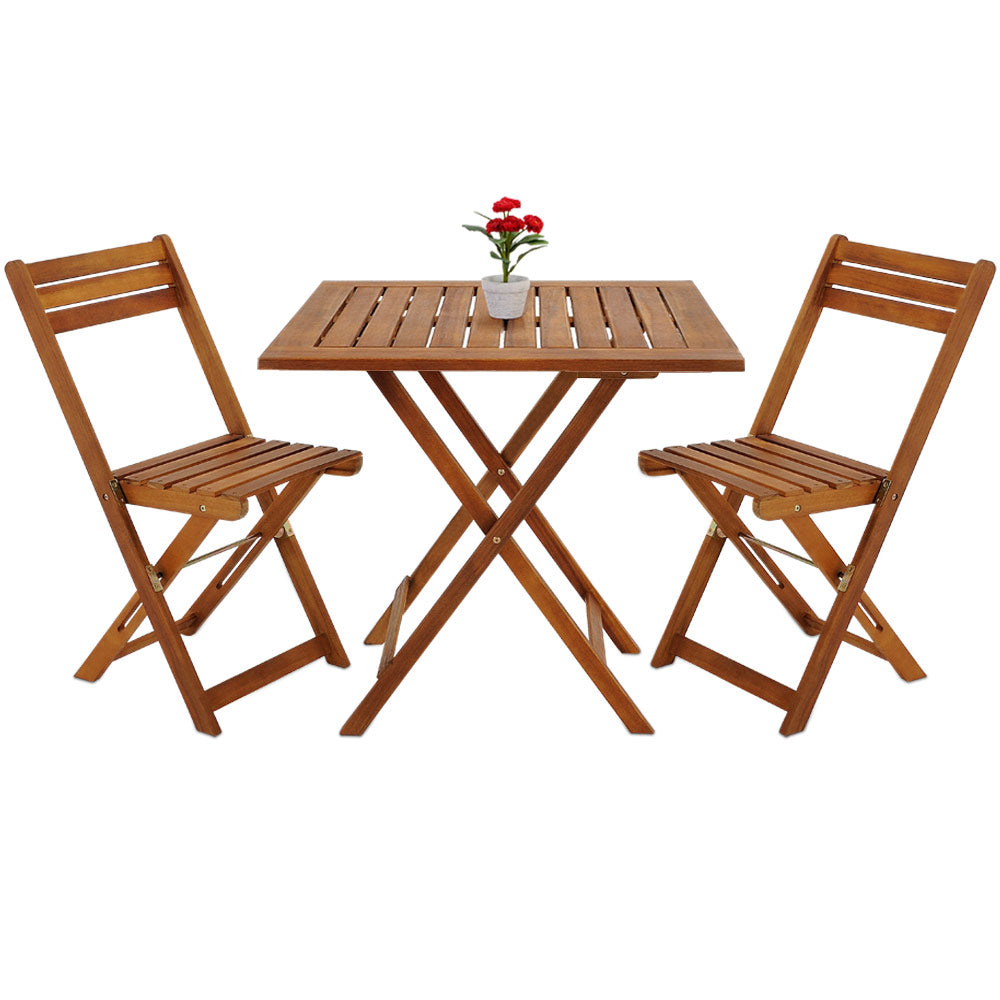 Nancy's Kenwood Balcony set - Bistro set - Chairs - Table - Balcony - Acacia wood - 3-piece