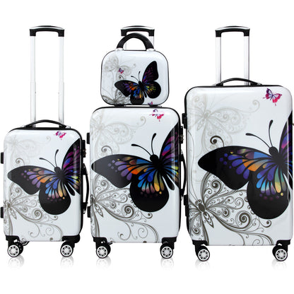 Nancy's Villa Hills Reiskofferset - Kofferset - 4-delig - Met Beautycase - Hardcase - 360° draaibaar - Polycarbonaat