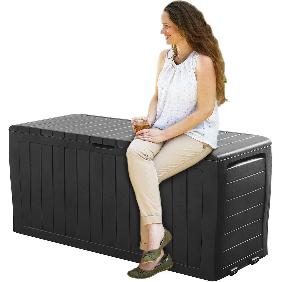 Nancy's West Slope Opbergbox - Tuinmeubilair - Ondersteuningsdoos - Steunbox - 270 L - 117 x 45 x 57 cm