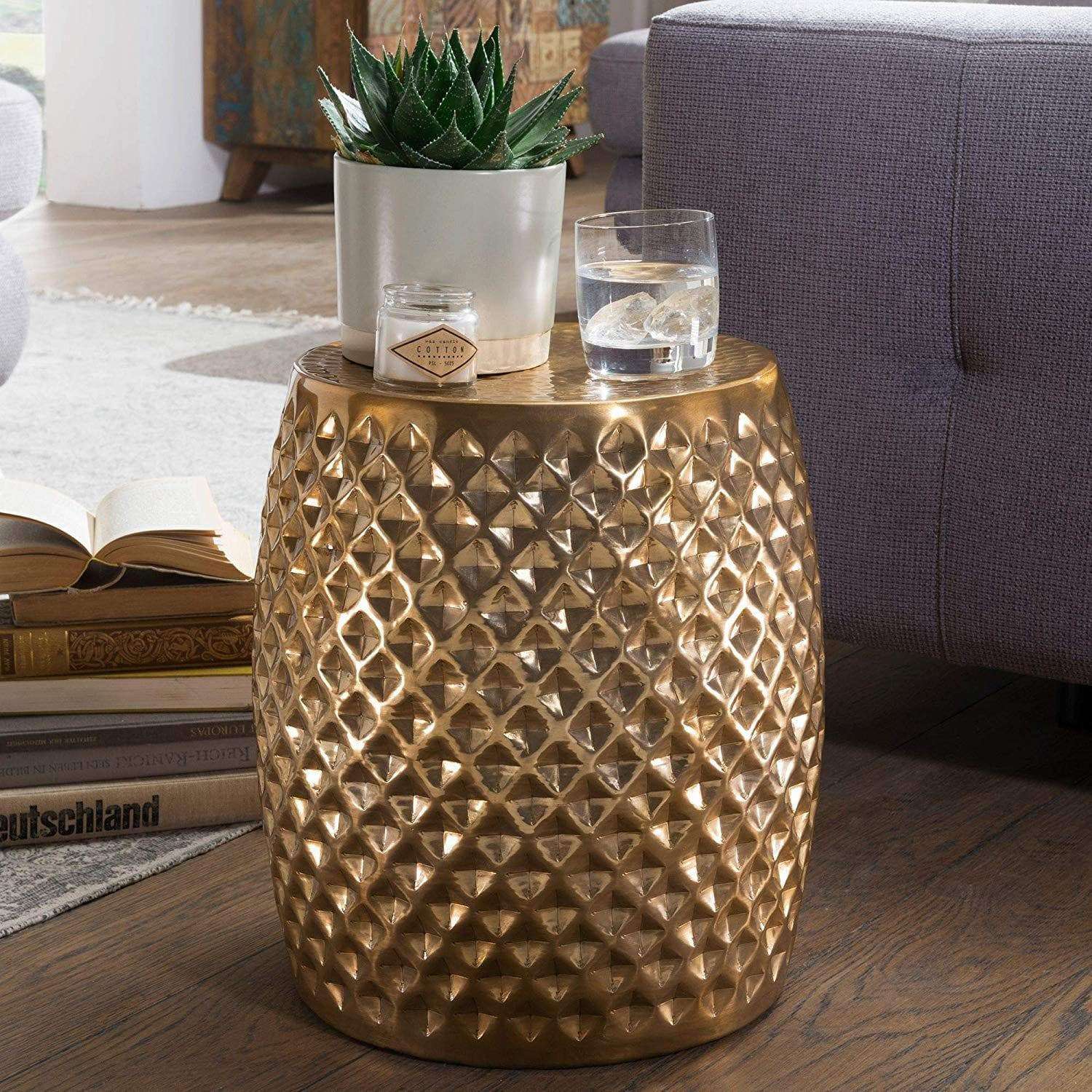 Nancy's gold side table - Living room table - Side table