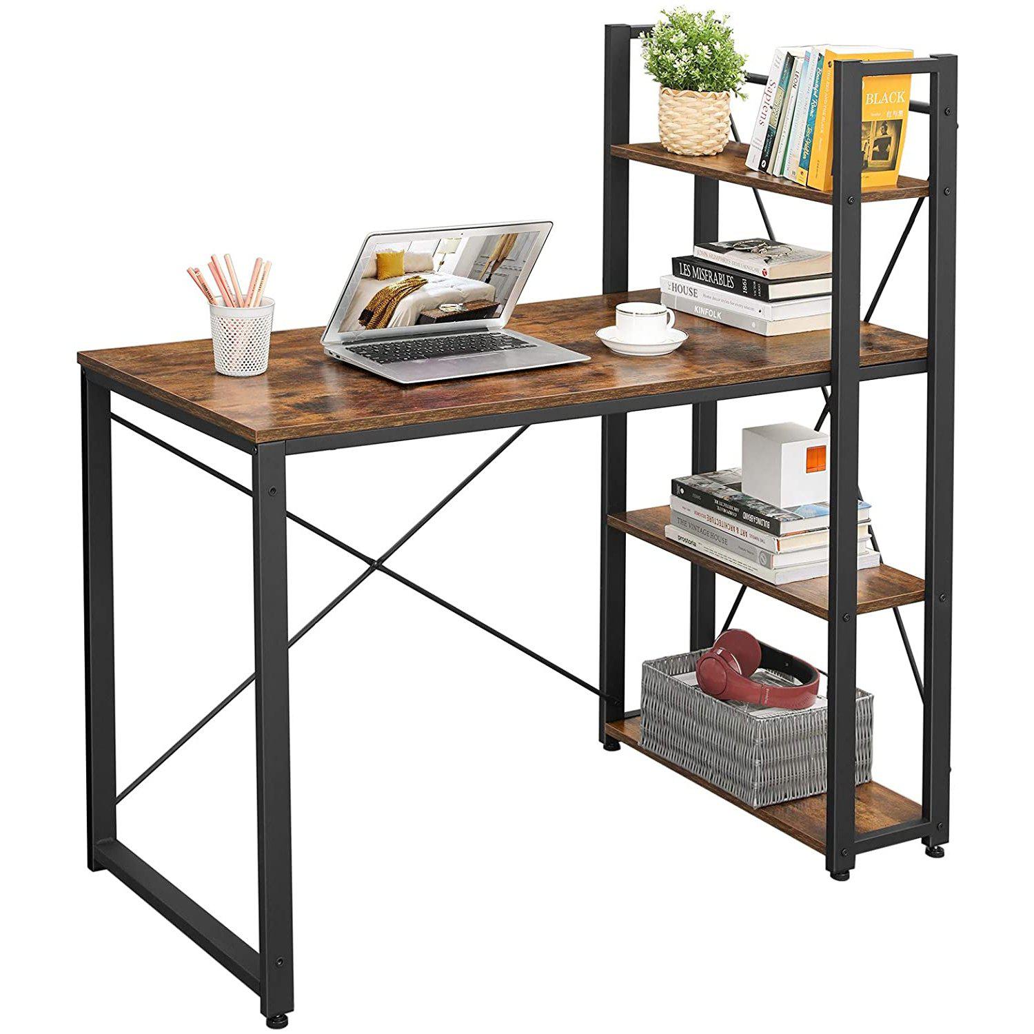 Nancy's Gumphill Bureau - Laptoptafel - Kantoortafel - Bruin / Zwart - 120 x 60 x 120 cm