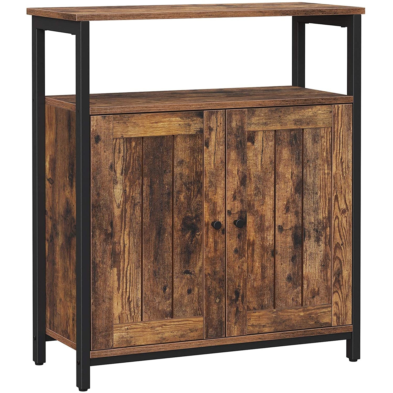 Nancy's Grimley Opbergkast - Commode Kasten - Boekenkast - Dressoir - Kast met 3 Planken en 2 Deuren - 68,6 x 30 x 80 cm (L x B x H)