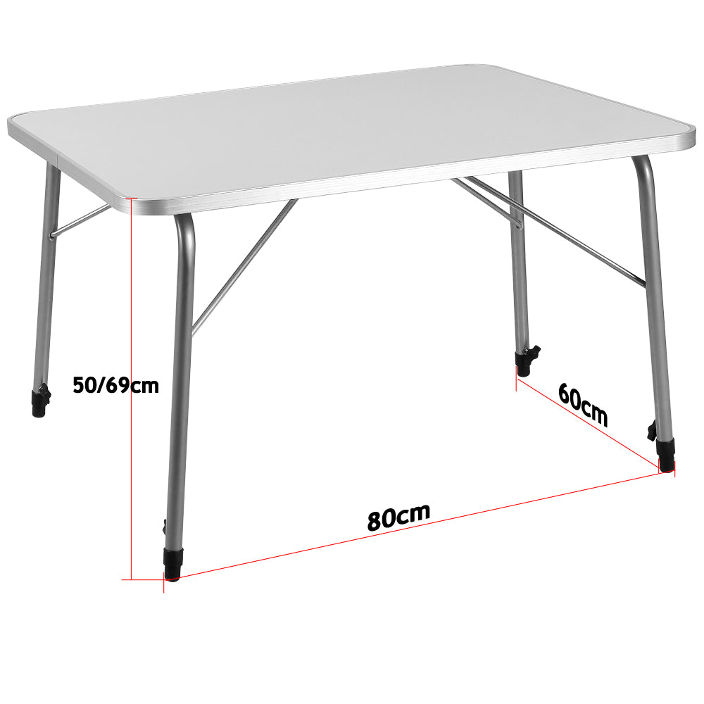 Nancy's Gleneagle Tuintafel - Klaptafel - Tafel - Buffettafel - Inklapbaar - 80 x 60 x 50/69 cm