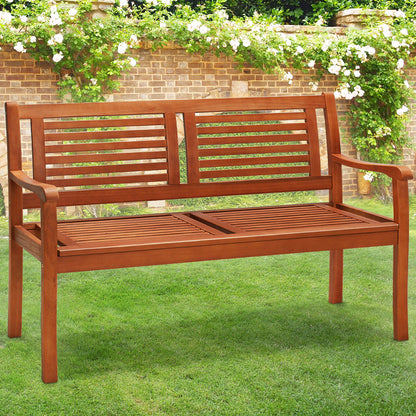 Nancy's Farr West Garden bench - Garden furniture - Garden - Terrace - Bench - Weatherproof - Eucalyptus wood - 120 x 60 x 90 cm